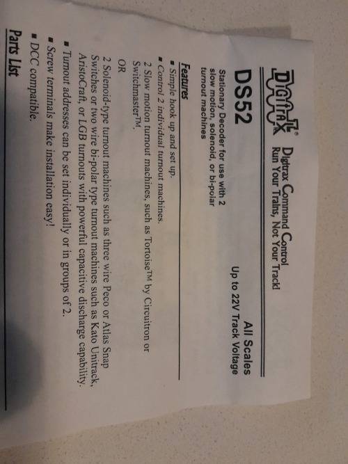 x 8 Digitrax DS52 Stationary Decoder for Snap Switches or Slow Motion