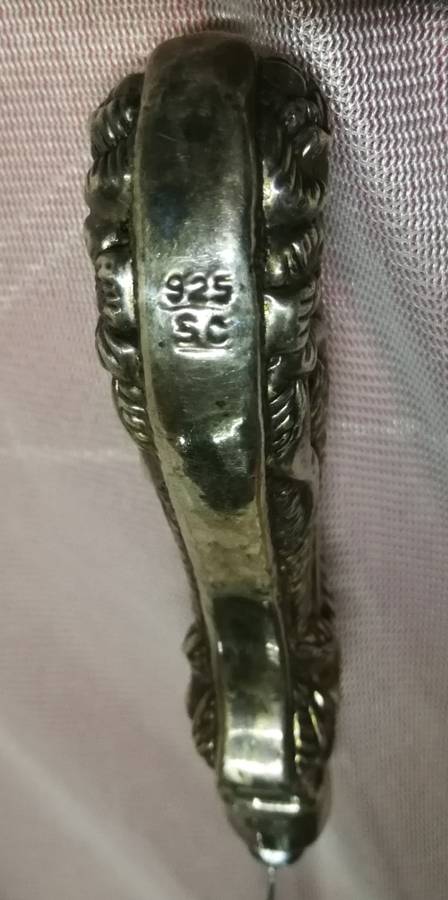 925 Sterling Silver Bread Knife - Sheffeild England 33cm long..