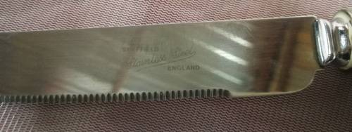 925 Sterling Silver Bread Knife - Sheffeild England 33cm long..
