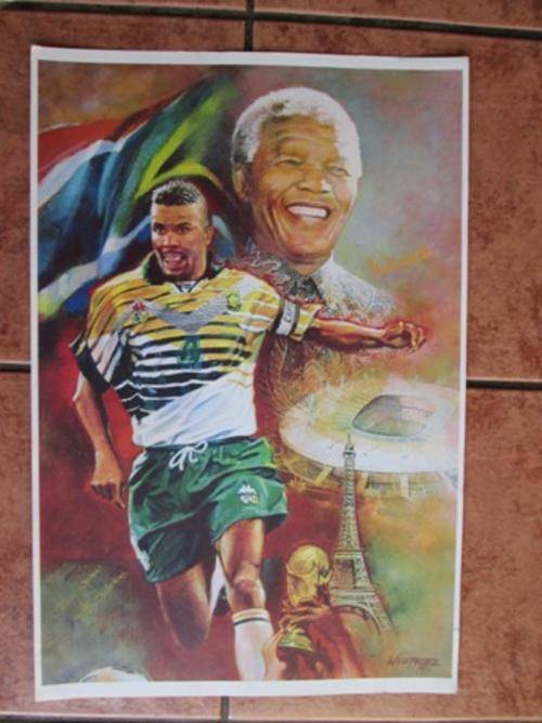 Big Poster Of Mandela And Lukas Radebe..