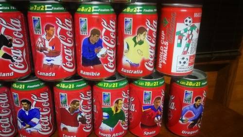 21 x 1999 Rugby World Cup Collectors Coca-Cola Cans..