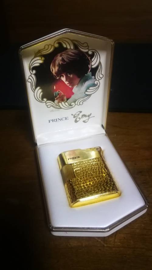 Vintage Prince Gold Emy Lighter in original Box