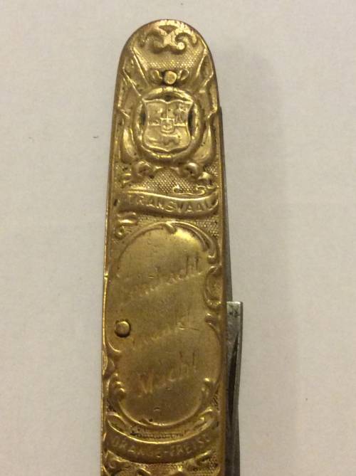 PAUL KRUGER & GENL DE WET POCKET KNIFE - EENDRACHT MAAKT MACHT -  GREAT FIND -