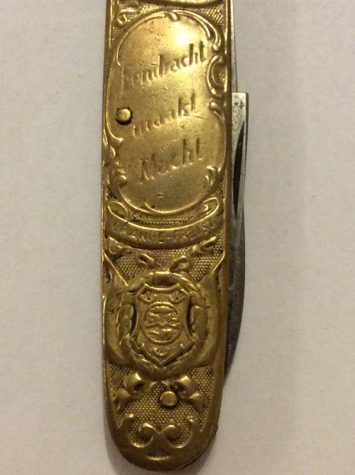 PAUL KRUGER & GENL DE WET POCKET KNIFE - EENDRACHT MAAKT MACHT -  GREAT FIND -