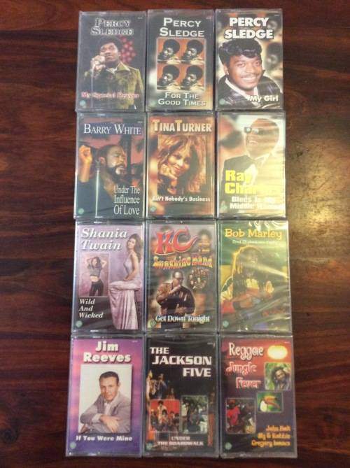 LOT 12 SEALED NEW OLD STOCK CASETTE TAPES - GREAT ARTISTS - BID PER TAPE FOR ALL - BRILLIANT -