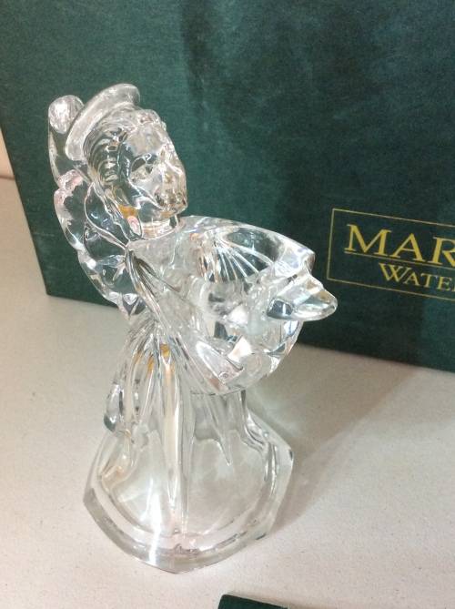 CRYSTAL - SET OF ANGEL CANDLE HOLDERS - WATERFORD CRYSTAL - GREAT FIND -