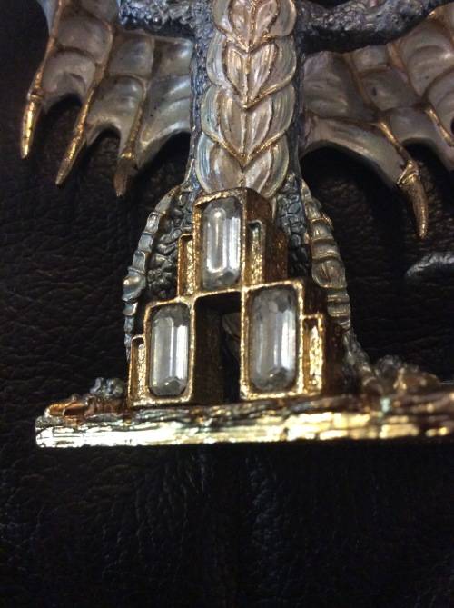 DETAILED HEAVY METAL DRAGON STATUE - 400grams & 9cm tall - GREAT DISPLAY PIECE -