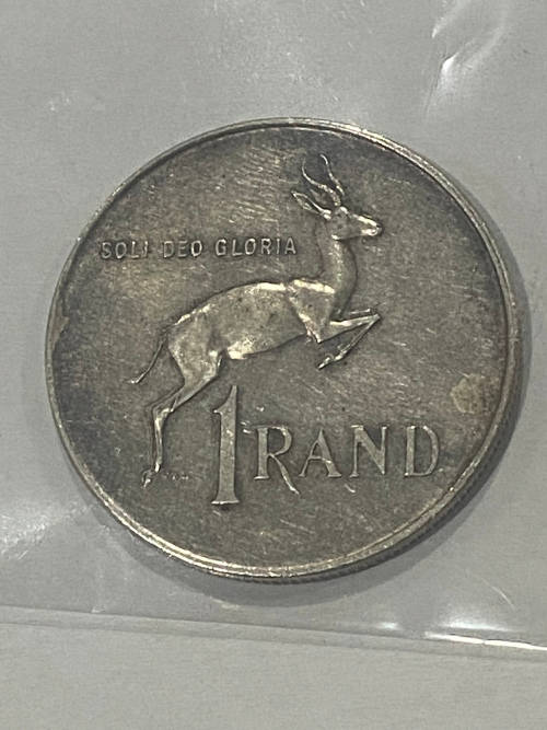 SOUTH AFRICAN 1966 SILVER AFRIKAANS R1