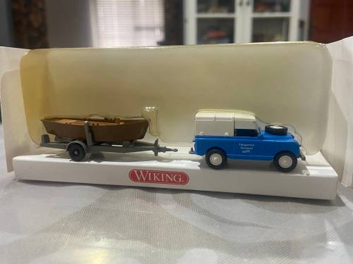 OLD WIKING 1:87 LANDROVER TRAILER COMBO - very rare -