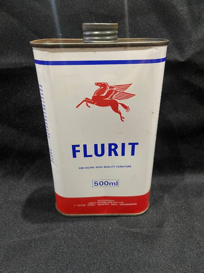 OLD MOBIL FLURIT OIL CAN
