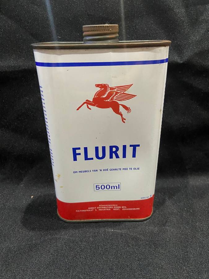 OLD MOBIL FLURIT OIL CAN