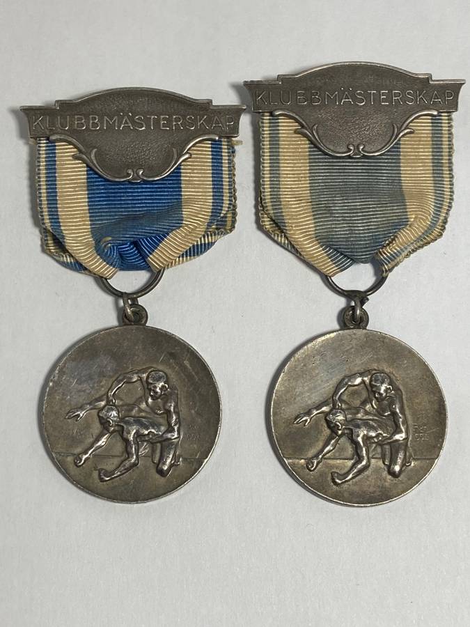 TWO 1930s MEDALS - SWEDISH SILVER -