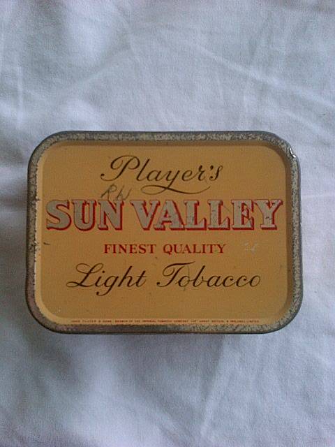 RARE PLAYERS SUN VALLEY TOBACCO TIN