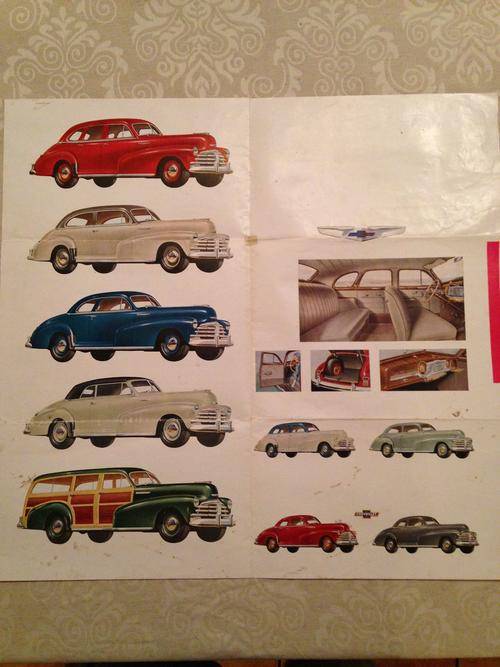 ORIGINAL 1940'S/50'S CHEVROLET MOTOR VEHICLE BROCHURE - POSTER - INCREDIBLE FIND -