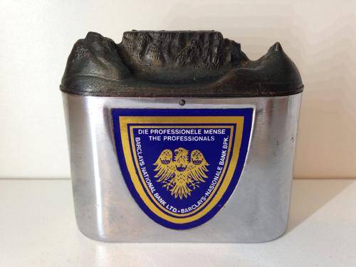 VINTAGE SAVINGS BANK - BARCLAYS TABLE MOUNTAIN, NO KEY  - GREAT FIND -