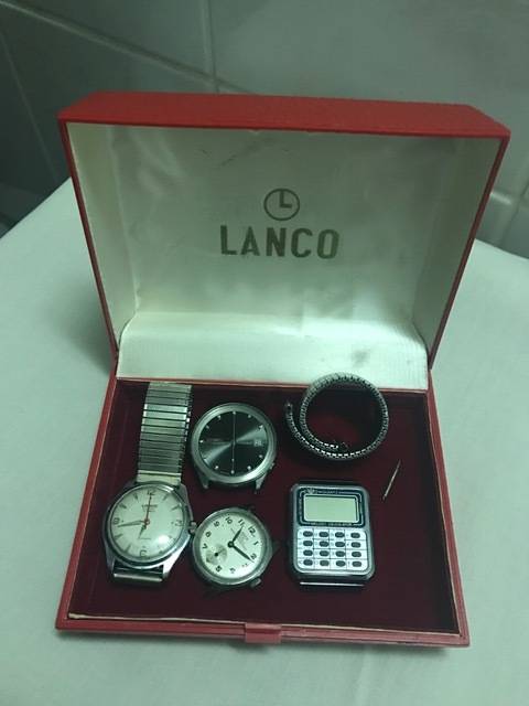 Lot of 4 Watches in lanco box