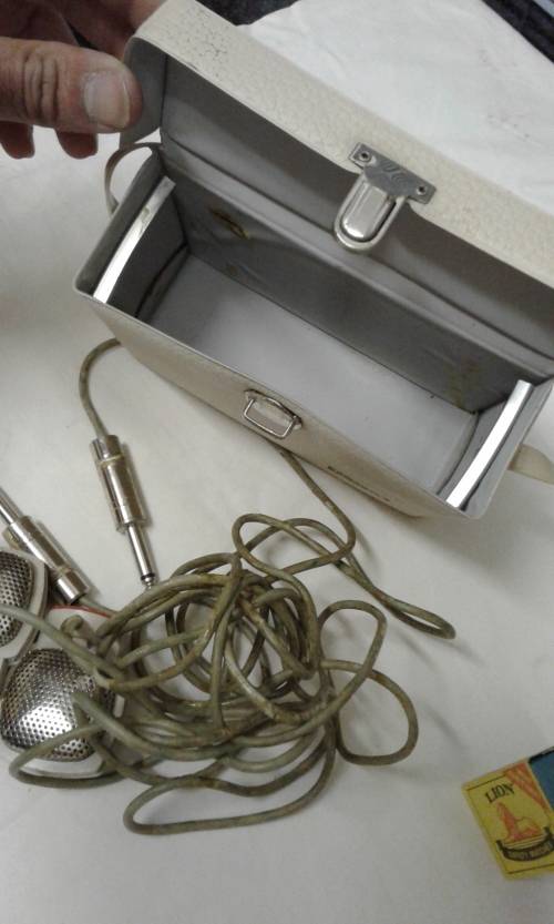 vintage Grundig Mic set