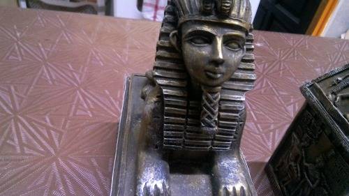 Lot of 3 highly detailed egyptian ornaments and a Budda