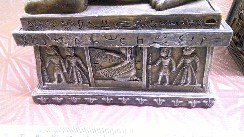 Lot of 3 highly detailed egyptian ornaments and a Budda