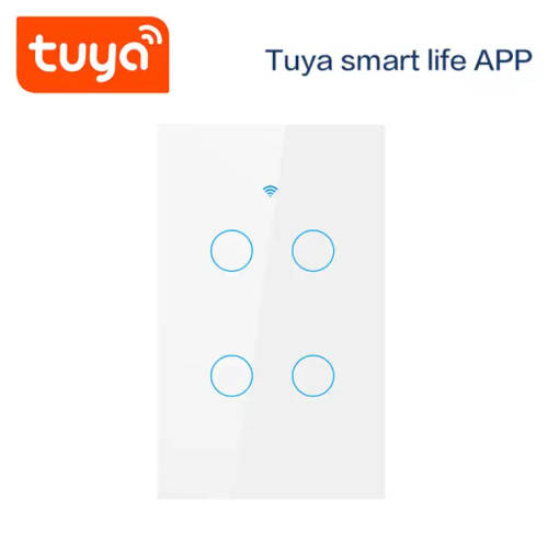 Smart Wi-Fi Light Switch 4 Gang White - works with or without neutral - with 2 way switching -Tuya