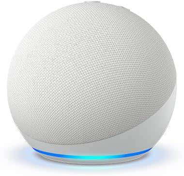Echo Dot (5th Gen ) | With bigger vibrant sound, helpful routines and Alexa | Glacier White