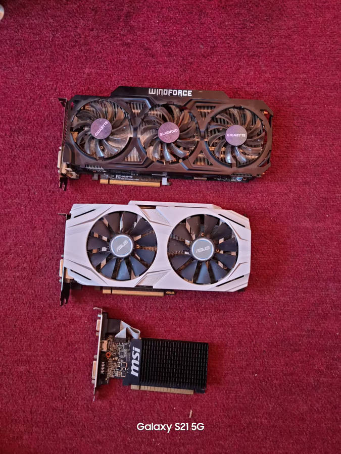 Gtx 1070 8gb, Gtx 760 2gb and Gt 710 2gb