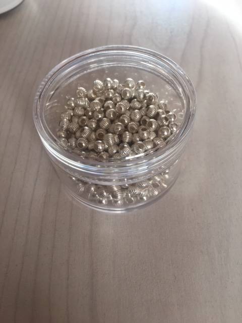 Sterling Silver 4mm Corrugated Beads