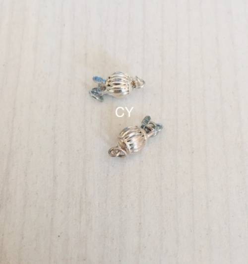 Corrugated Sterling Silver Clasp 6mm x 10mm