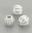 Sterling Silver .925 Corrugated Bead 4mm (63)
