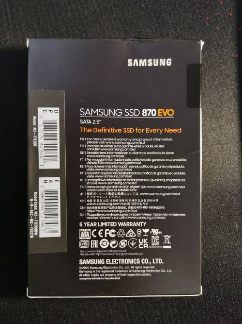 500GB Samsung 870 Evo SATA 2.5Inch SSD Solid State Drive (MZ-77E500BW)