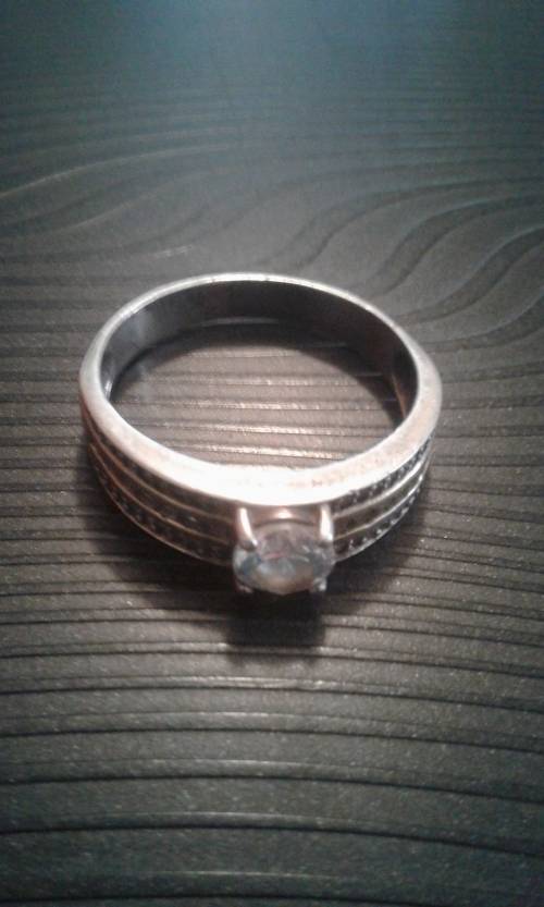 SILVER 925 RING WITH CUBIC ZIRCONIA WEIGHT 4.72 GRAM