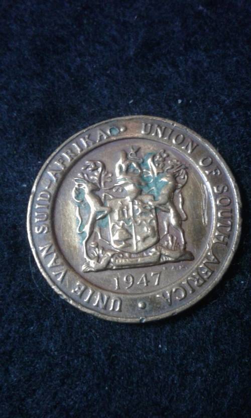 1947 ROYAL VISIT COIN KONINIGLIKE BESOEK WEIGHT 13.30 GRAM
