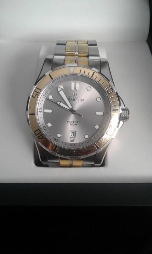 MICHEL HERBELIN EXCLUSIVE MENS WATCH LIKE NEW IN A BOX VALUE AT R14999.99  NEWPORT 200 M