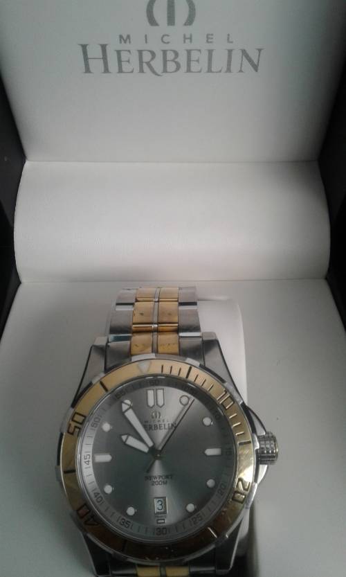 MICHEL HERBELIN EXCLUSIVE MENS WATCH LIKE NEW IN A BOX VALUE AT R14999.99  NEWPORT 200 M