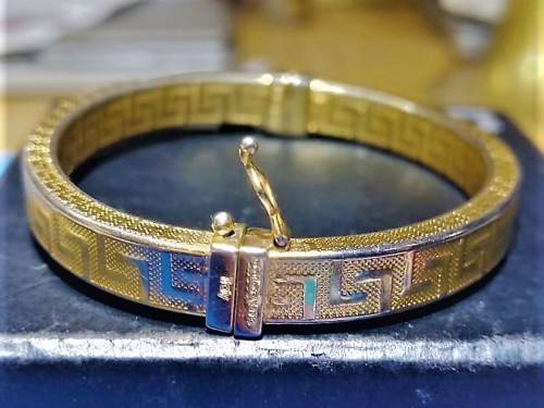 `Gorgeous` DOLCE VITA `Italy: Gold Bangle (Rolled Gold)