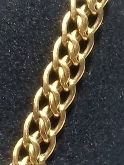 `Italy 9 Carat `HOLLOW GOLD`  Double Link, Necklace.