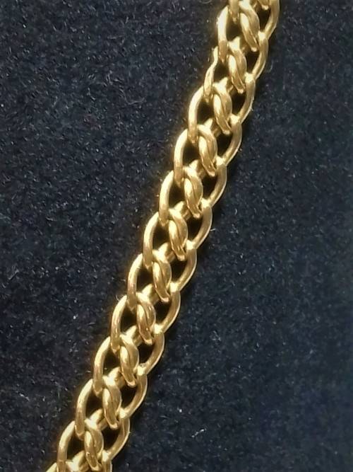 `Italy 9 Carat `HOLLOW GOLD`  Double Link, Necklace.