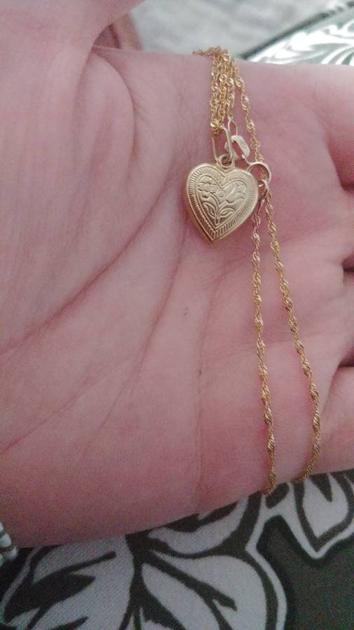 Ridge Heart Necklace set in 9ct Genuine Gold