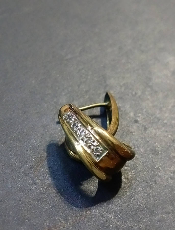 Ladies `CURVED` 9CT Rose Gold Earrings