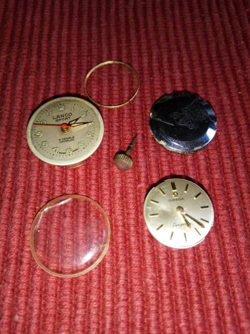 Omega and Lanco sport Ladys Watches for Spares not running.only inside..see Photos