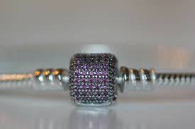 **PANDORA** Moments Silver Bracelet, Fancy Purple Signature Clasp