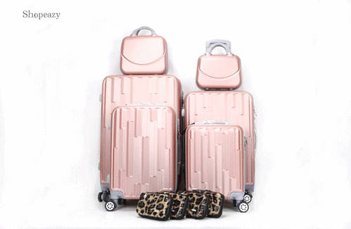 Luxury ABS Lightweight Design 10 Piece Luggage Set-Strip