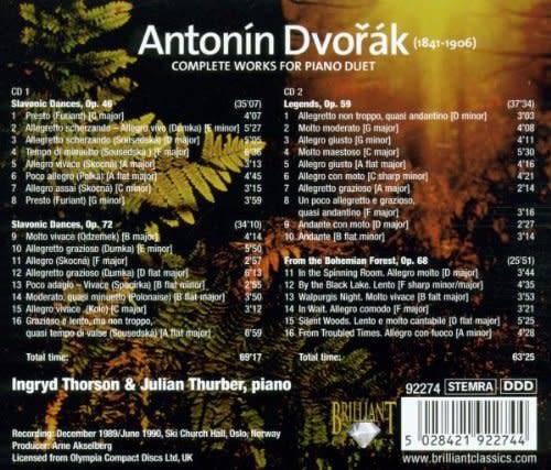 Dvorak: Complete Works for Piano Duet [2 CD]