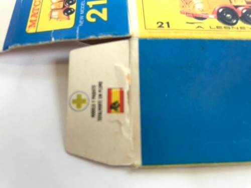 MATCHBOX No 21 Original Box Only