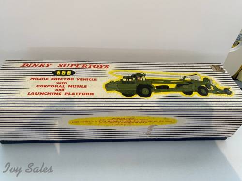 FOR DALE ONLY - Dinky Toys #666 Missile Erector Vehicle With Corporal Missile And La+ ORIGINAL BOX