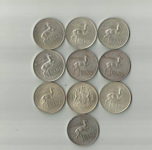 R1 Silver Lot (10 Coins) - For Silver Bullion - 80% Silver - Less than silver price