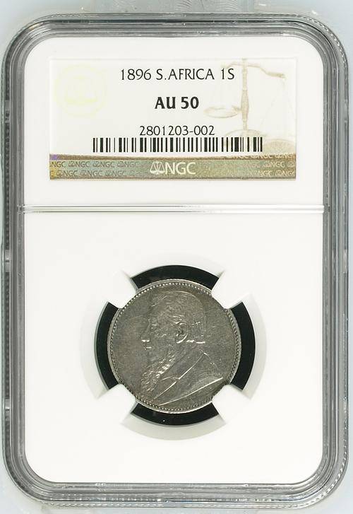 1896 - 1 Shilling - NGC AU 50 - RARE