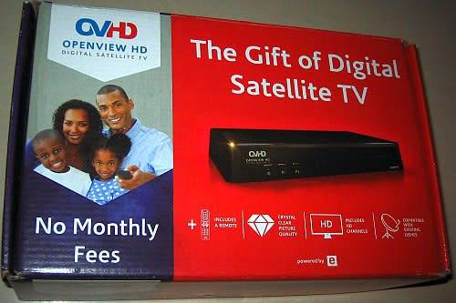 OpenView TV Decoder with Dish and Brackets