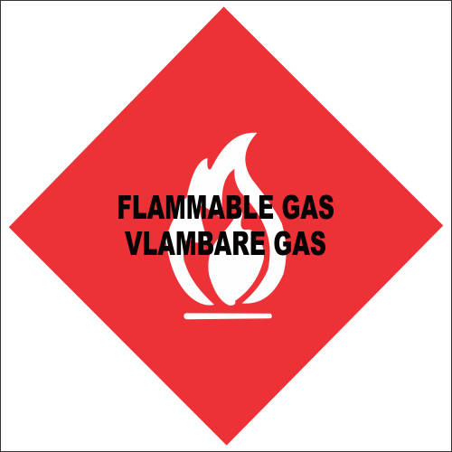 F9 (ABS Plastic) - Flammable Gas Safety Sign - 150x150mm