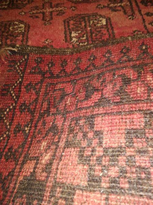 Beautiful vintage hand-knotted Afghan Persian rug.